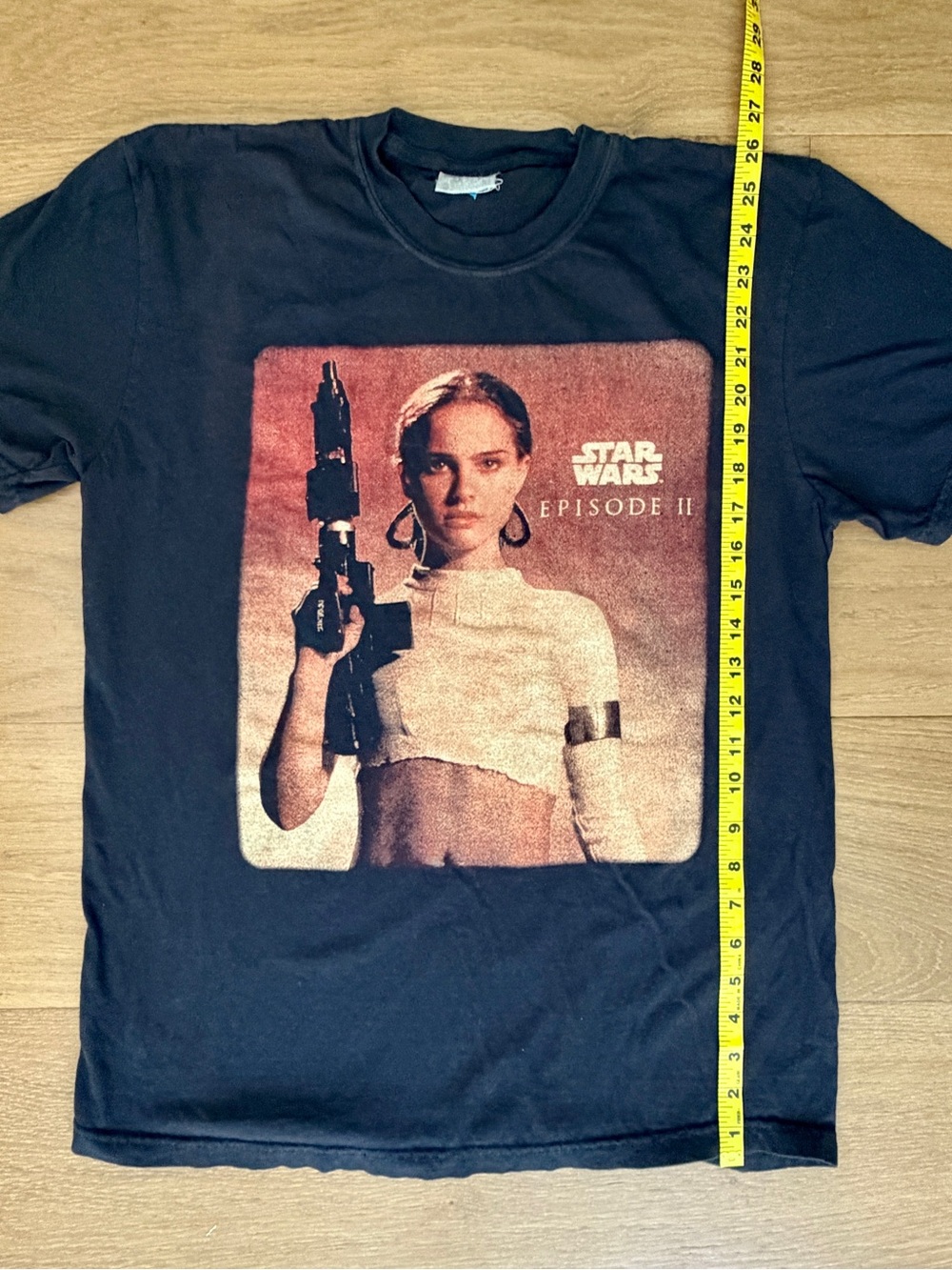 Star Wars Episode II Padme Amidala T-Shirt Black Medium Sci-Fi Movie 2002 Y2K - Picture 6 of 6